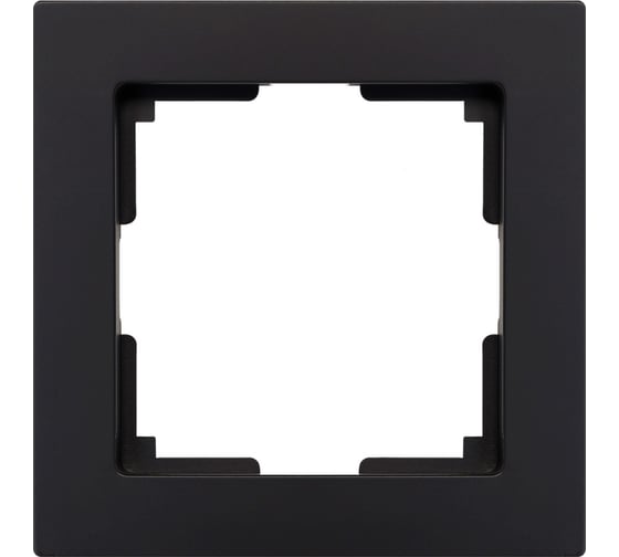 Рамка 1-местная Smartbuy пластик, черная, "Нептун" SBE-06b-Plastic-FR-1