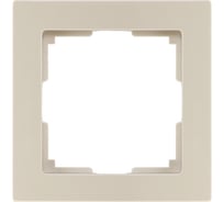 Рамка 1-местная Smartbuy пластик, бежевая, "Нептун" SBE-06i-Plastic-FR-1