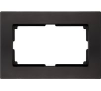 Рамка двойная Smartbuy пластик, черная, "Нептун" SBE-06b-Twin-FR