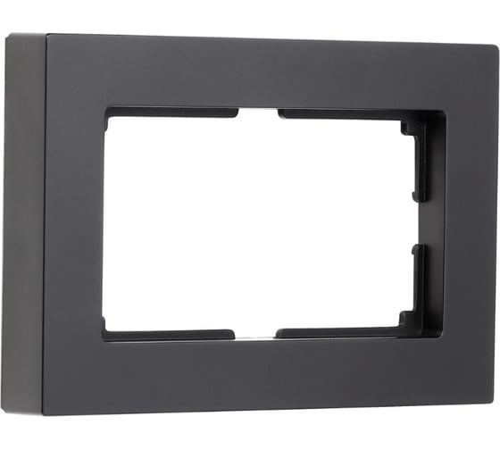 Рамка двойная Smartbuy пластик, черная, "Нептун" SBE-06b-Twin-FR