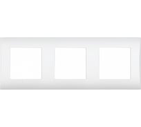 Рамка 3-местная Smartbuy горизонтальная, белая, "Вега" SBE-08w-00-FR-3