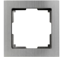 Рамка 1-местная Smartbuy пластик, серый никель, "Нептун" SBE-06gn-Metal-FR-1