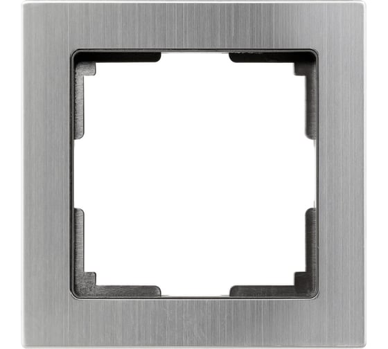 Рамка 1-местная Smartbuy пластик, серый никель, "Нептун" SBE-06gn-Metal-FR-1