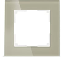 Рамка 1-местная Smartbuy стекло, коричневая, "Нептун" SBE-05br-Glass-FR-1