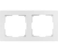 Рамка 2-местная Smartbuy пластик, белая, "Нептун" SBE-06w-Plastic-FR-2