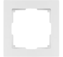 Рамка 1-местная Smartbuy пластик, белая, "Нептун" SBE-06w-Plastic-FR-1