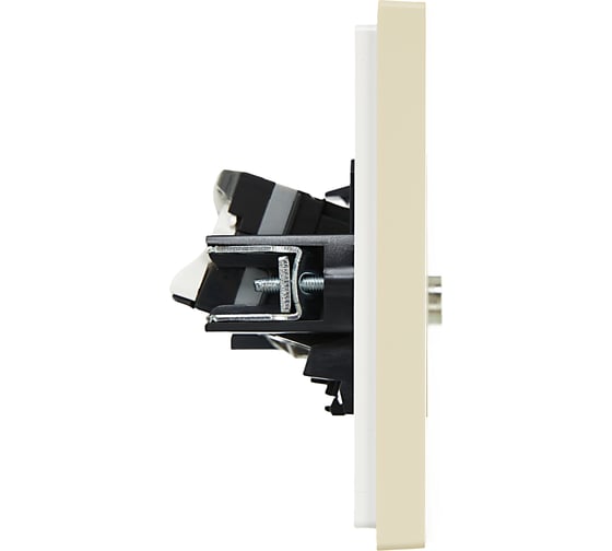 Двойная розетка TV+RJ45 IEK FORTEPIANO категория 5E FP436 ваниль FP-AK20-1-K10