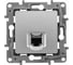 Розетка Legrand компьютерная RJ45 категория 5e UTP Legrand Etika алюминий 672441 1