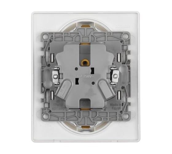 Розетка Legrand двойная с заземлением Legrand Etika без шторок в сборе 16А 250В винтовые зажимы алюминий 672423
