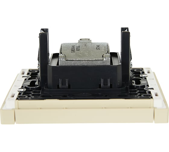 Двойная розетка TV+SAT IEK FORTEPIANO FP438 ваниль FP-AF20-O-K10