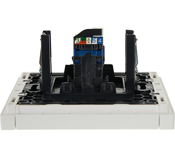 Розетка компьютерная IEK FORTEPIANO RJ45 категория 6 FP231 белый FP-K10-2-K01