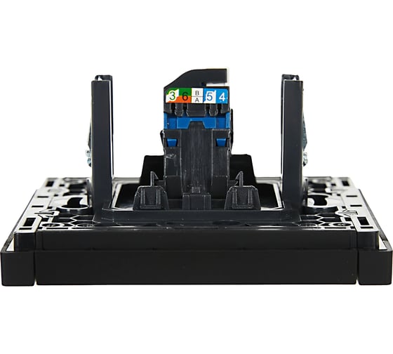 Розетка компьютерная IEK FORTEPIANO RJ45 категория 6 FP131 черный FP-K10-2-K02