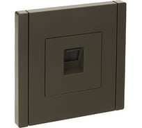 Розетка компьютерная IEK FORTEPIANO RJ45 категория 6 FP331 серый FP-K10-2-K03