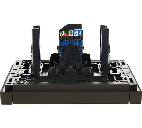 Розетка компьютерная IEK FORTEPIANO RJ45 категория 6 FP331 серый FP-K10-2-K03