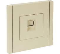 Розетка компьютерная IEK FORTEPIANO RJ45 категория 6 FP431 ваниль FP-K10-2-K10