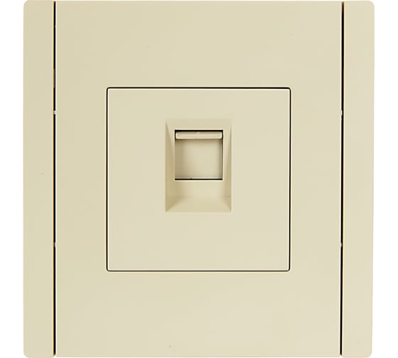 Розетка компьютерная IEK FORTEPIANO RJ45 категория 6 FP431 ваниль FP-K10-2-K10