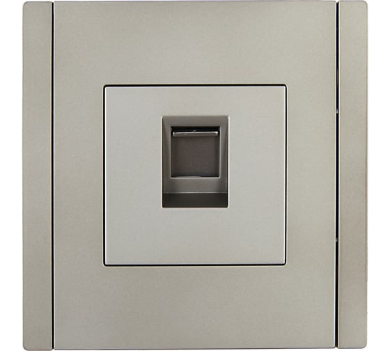Розетка компьютерная IEK FORTEPIANO RJ45 категория 5E FP532 сталь FP-K10-1-K46
