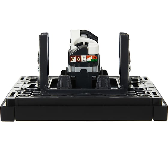 Розетка компьютерная IEK FORTEPIANO RJ45 категория 5E FP132 черный FP-K10-1-K02