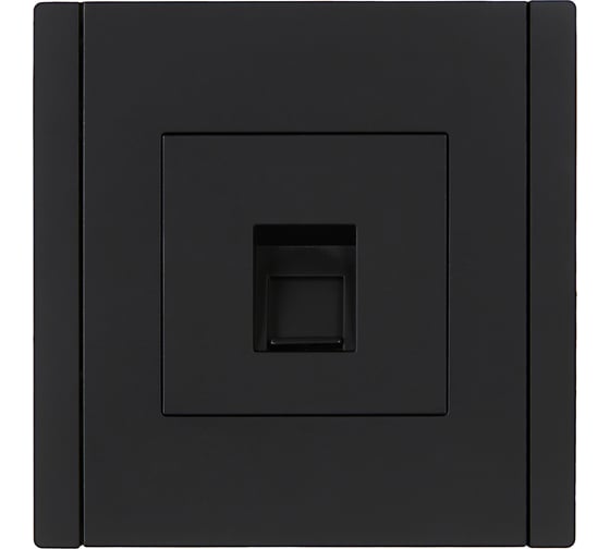 Розетка компьютерная IEK FORTEPIANO RJ45 категория 5E FP132 черный FP-K10-1-K02