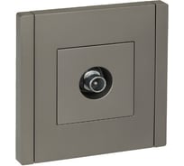 Розетка TV проходная IEK FORTEPIANO FP529 сталь FP-A10-P-K46