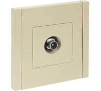 Розетка TV проходная IEK FORTEPIANO FP429 ваниль FP-A10-P-K10