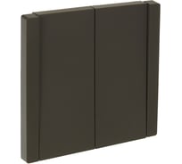 Выключатель 2-клавишный проходной IEK FORTEPIANO 10А FP307 серый FP-V22-0-10-1-K03