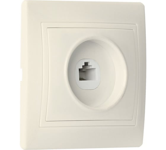Розетка Smartbuy компьютерная RJ-45 1-местная бежевая "Венера" SBE-01i-S1-RJ