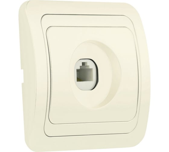 Розетка Smartbuy компьютерная RJ-45 1-местная бежевая "Марс" SBE-02i-S1-RJ 1