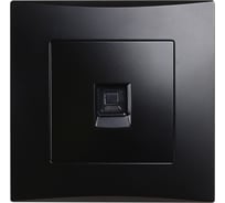 Розетка Smartbuy компьютерная RJ-45 черная "Вега" SBE-08b-S1-RJ