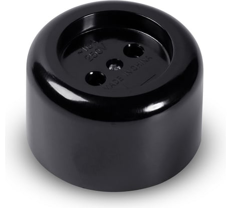 Розетка Smartbuy бакелитовая, 1 гнездо 10А/2,2кВт без заземления SBE-10-1-00-BN