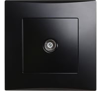 Розетка Smartbuy телевизионная черная "Вега" SBE-08b-S1-TV