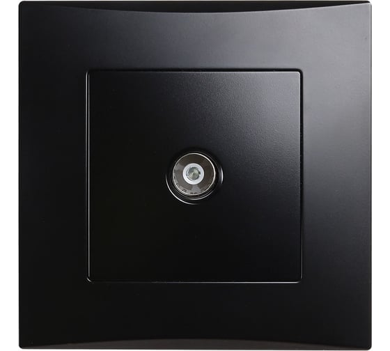 Розетка Smartbuy телевизионная черная "Вега" SBE-08b-S1-TV