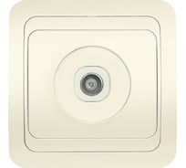 Розетка Smartbuy телевизионная 1-местная бежевая 75Ом 5-862МГц "Марс" SBE-02i-S1-TV