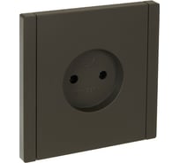 Розетка IEK FORTEPIANO без заземления, без защитных шторок, винтовое крепление, 10А FP318 серый FP-R10-10-K03