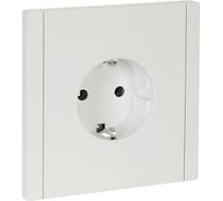 Розетка IEK FORTEPIANO с заземлением, без защитных шторок, безвинтовое крепление, 16А FP214 белый FP-R11-16-1-K01
