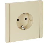 Розетка IEK FORTEPIANO с заземлением, без защитных шторок, безвинтовое крепление, 16А FP414 ваниль FP-R11-16-1-K10