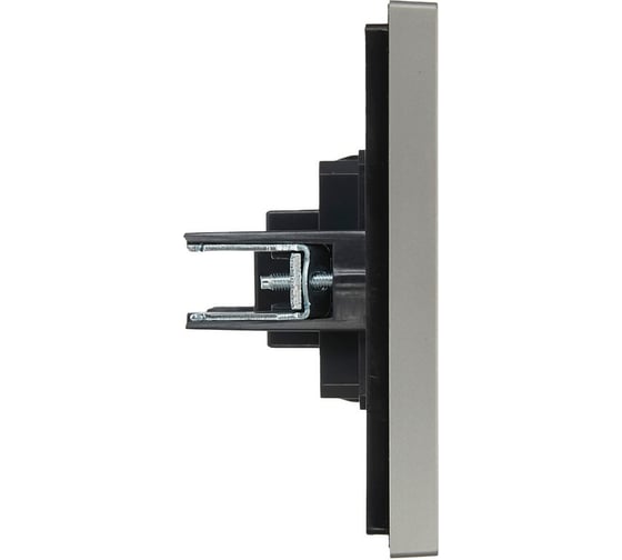 Розетка HDMI IEK FORTEPIANO FP540 сталь FP-H10-K46