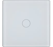 Стеклянная панель выключателя Sibling в рамку 1кл белая (47x47мм) 00-01018297