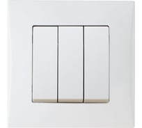 Выключатель 3-клавишный Smartbuy 10А белый "Вега" SBE-08w-10-SW3-0