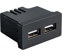 Модуль в рамку Sibling 2 USB-порта 2.4A черный (1/2) 00-01018390