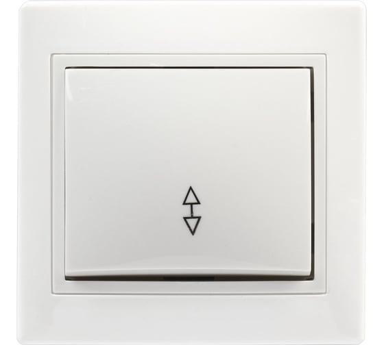 Выключатель проходной Smartbuy 1-клавишный 10А белый, керамика "Венера" SBE-01w-10-SW12-0-c