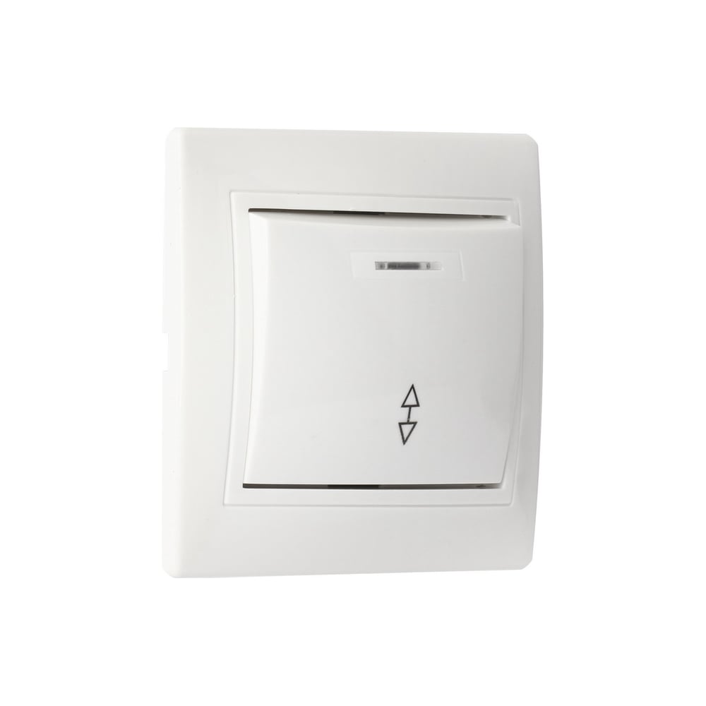 Выключатель проходной Smartbuy 1-клавишный с индикатором, керамика 10А ...