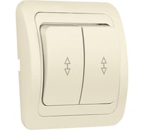 Выключатель проходной Smartbuy 2-клавишный 10А бежевый "Марс" SBE-02i-10-SW22-0