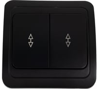 Выключатель проходной Smartbuy 2-клавишный 10А черный "Марс" SBE-02b-10-SW22-0