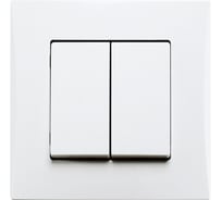 Выключатель проходной Smartbuy 2-клавишный 10А белый "Вега" SBE-08w-10-SW22-0