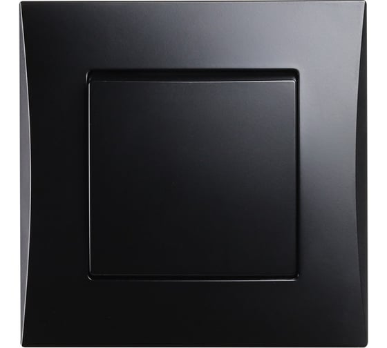 Выключатель проходной Smartbuy 1-клавишный 10А черный "Вега" SBE-08b-10-SW12-0 1