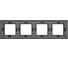 Рамка алюминиевая Sibling 4 поста черная (299x86мм) 00-01018368 3