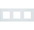 Рамка стеклянная Sibling 3 поста белая (228x86мм) 00-01018288 2