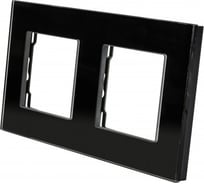 Рамка стеклянная Sibling 2 поста черная (157x86мм) 00-01018292