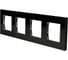 Рамка стеклянная Sibling 4 поста черная (299x86мм) 00-01018294 1